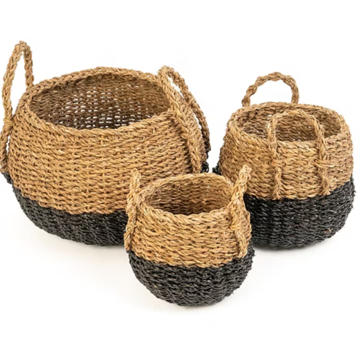 Black Dipped Belly Basket