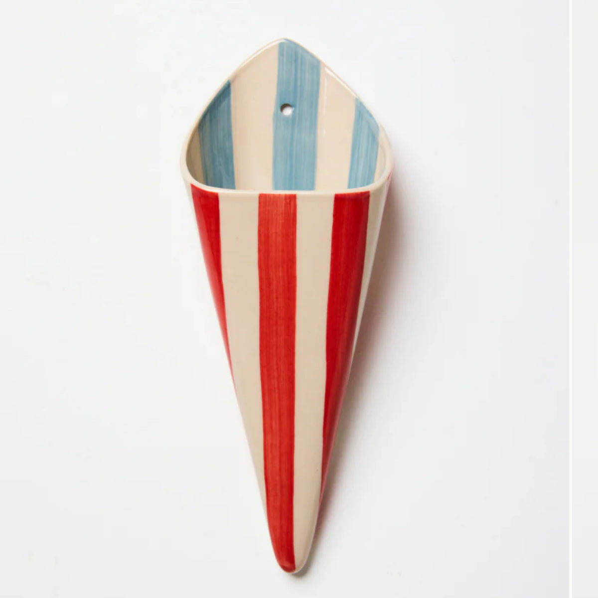 Folly Wall Vase - Red Stripe