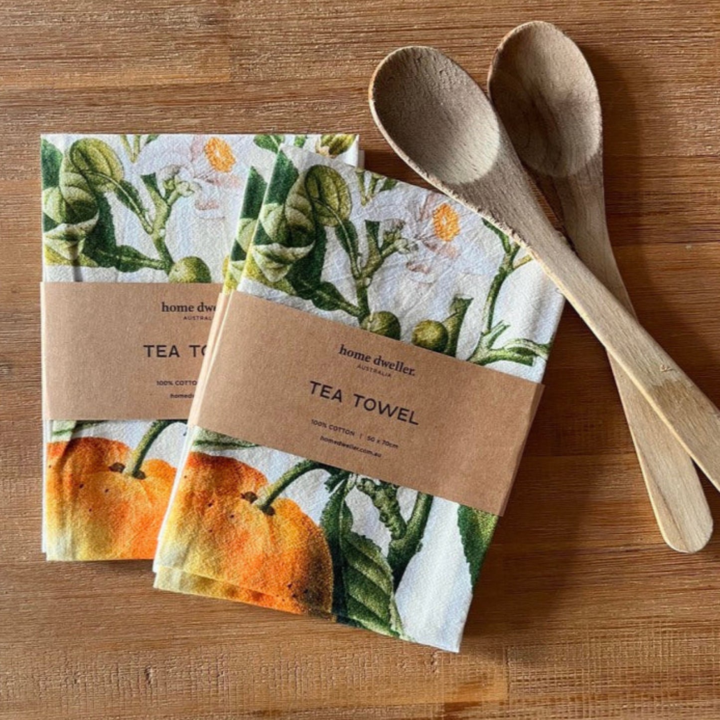 Orange Tree Art Tea Towel