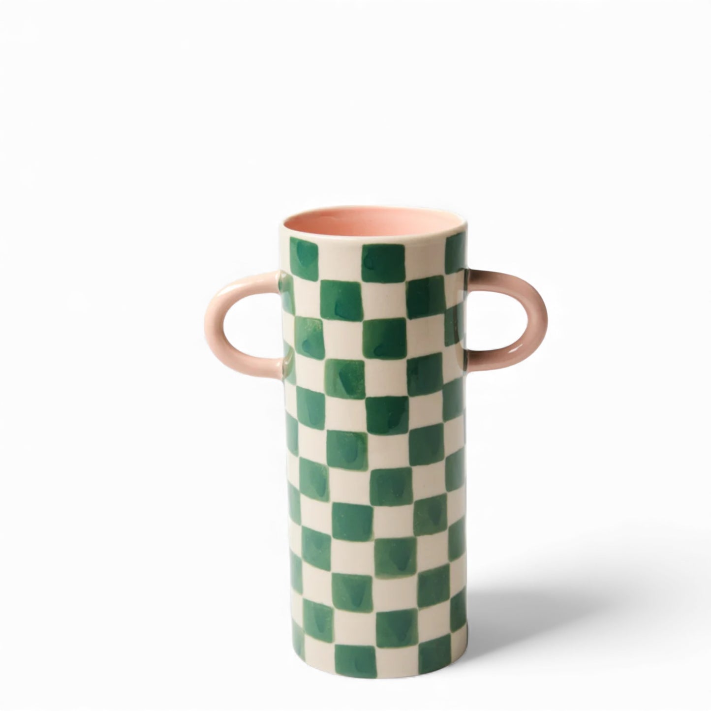 Griffe Green Check Bud Vase