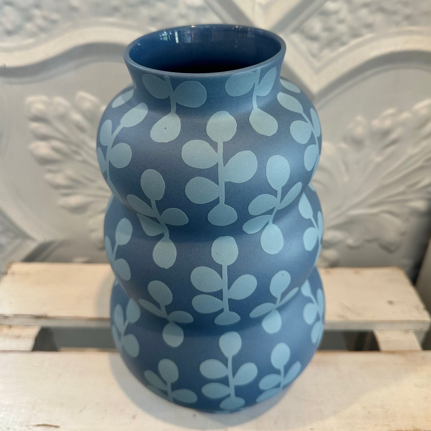 Happy Vase - Triple Clover Blue