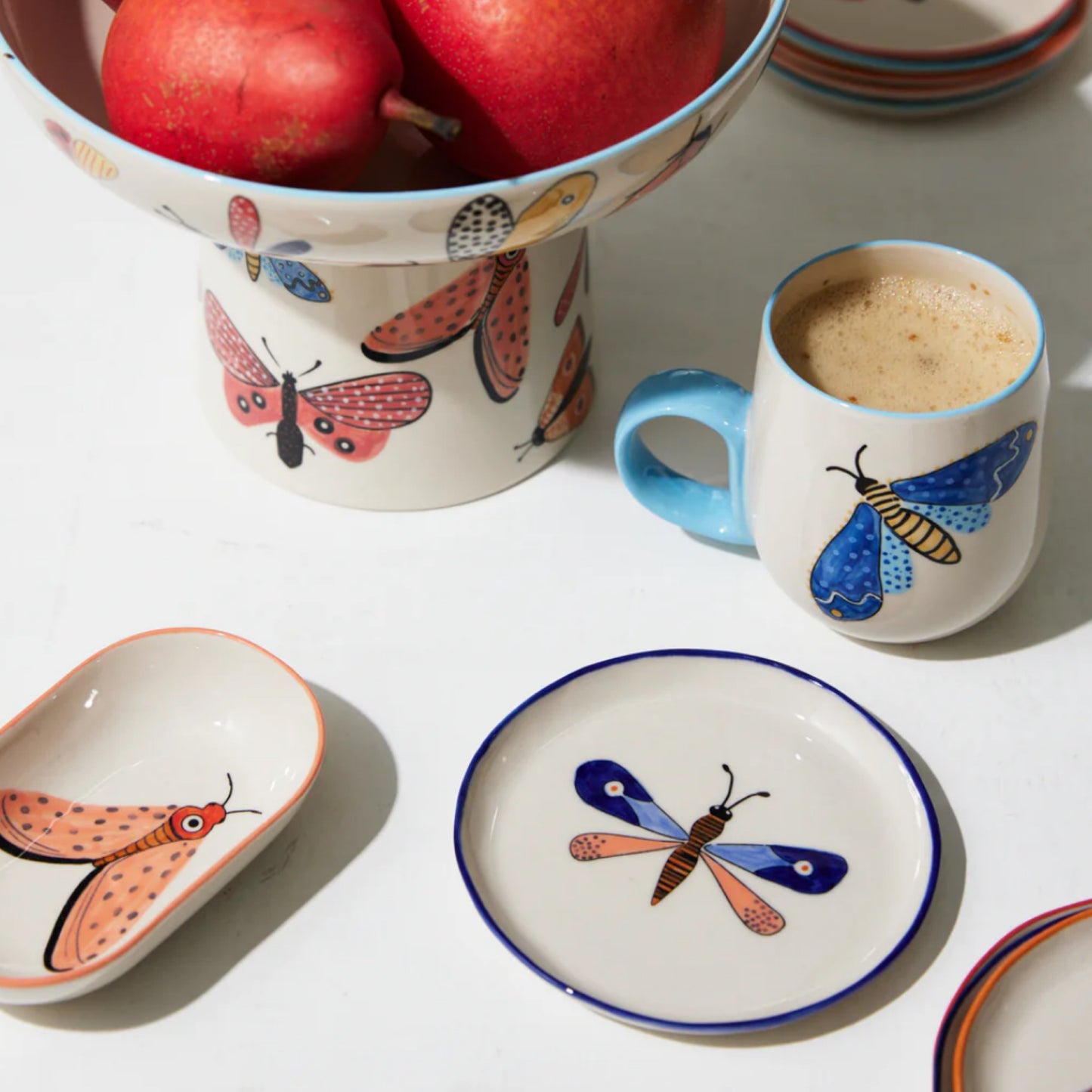 Moth Party Tray - Blue