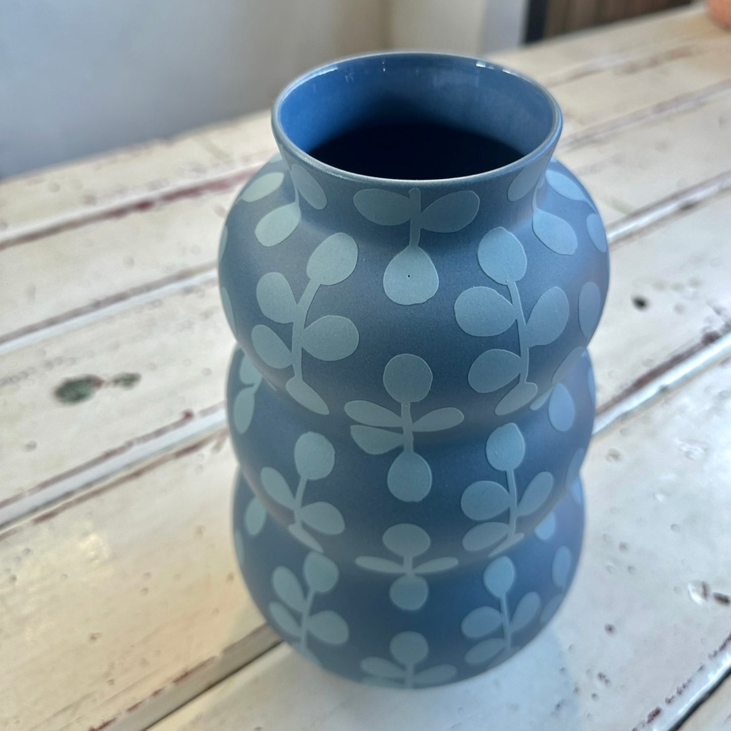 Happy Vase - Triple Clover Blue