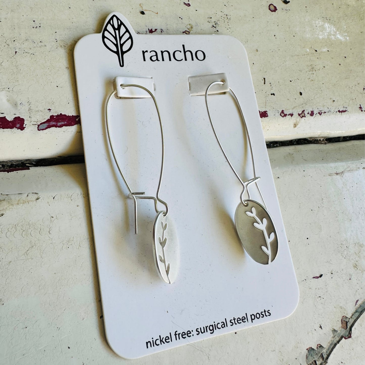 Seedling Oval Hook Earrings