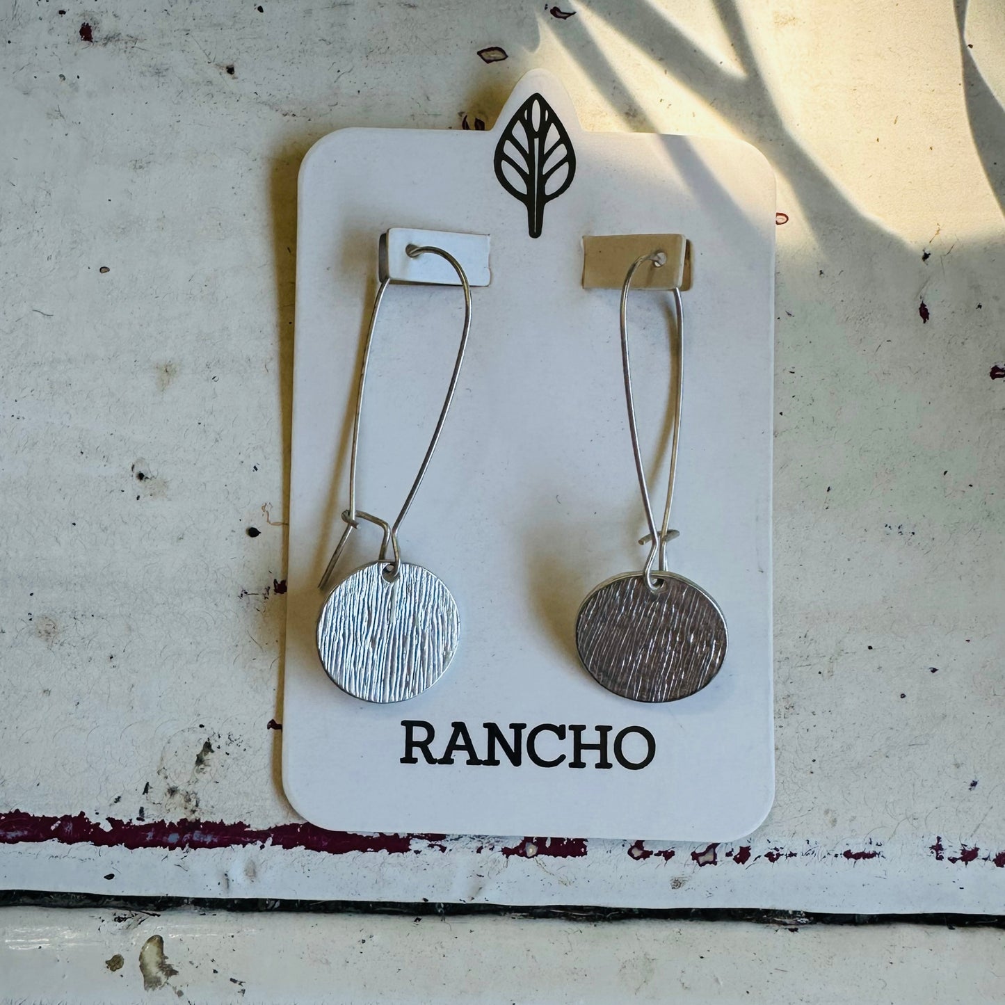 Textured Circle Earrings