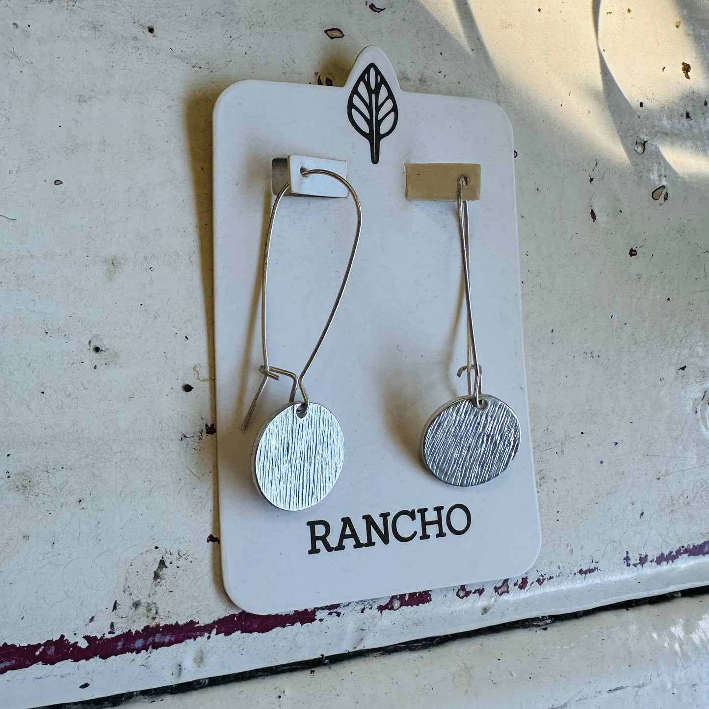 Textured Circle Earrings