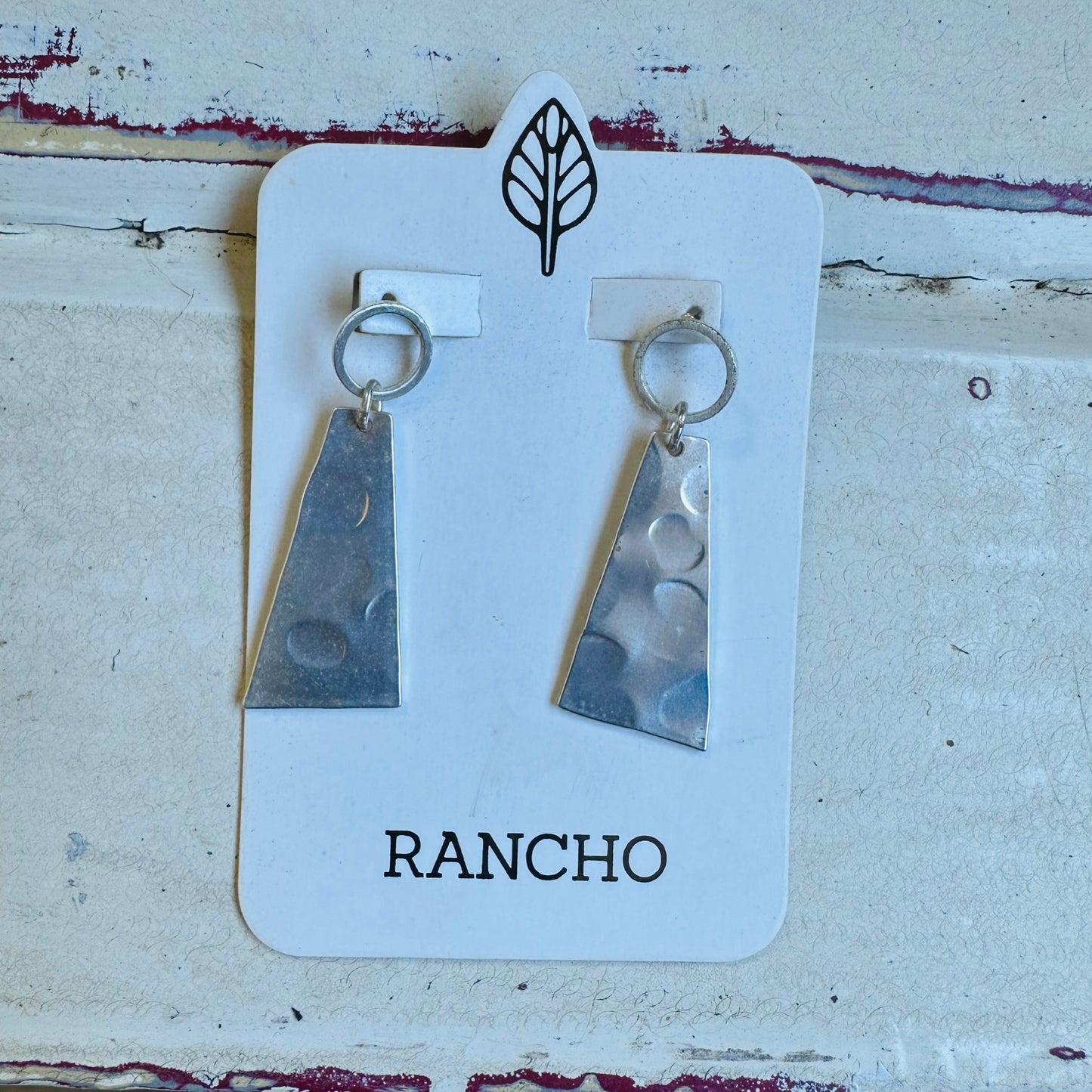 Hammered Trapezoid Studs