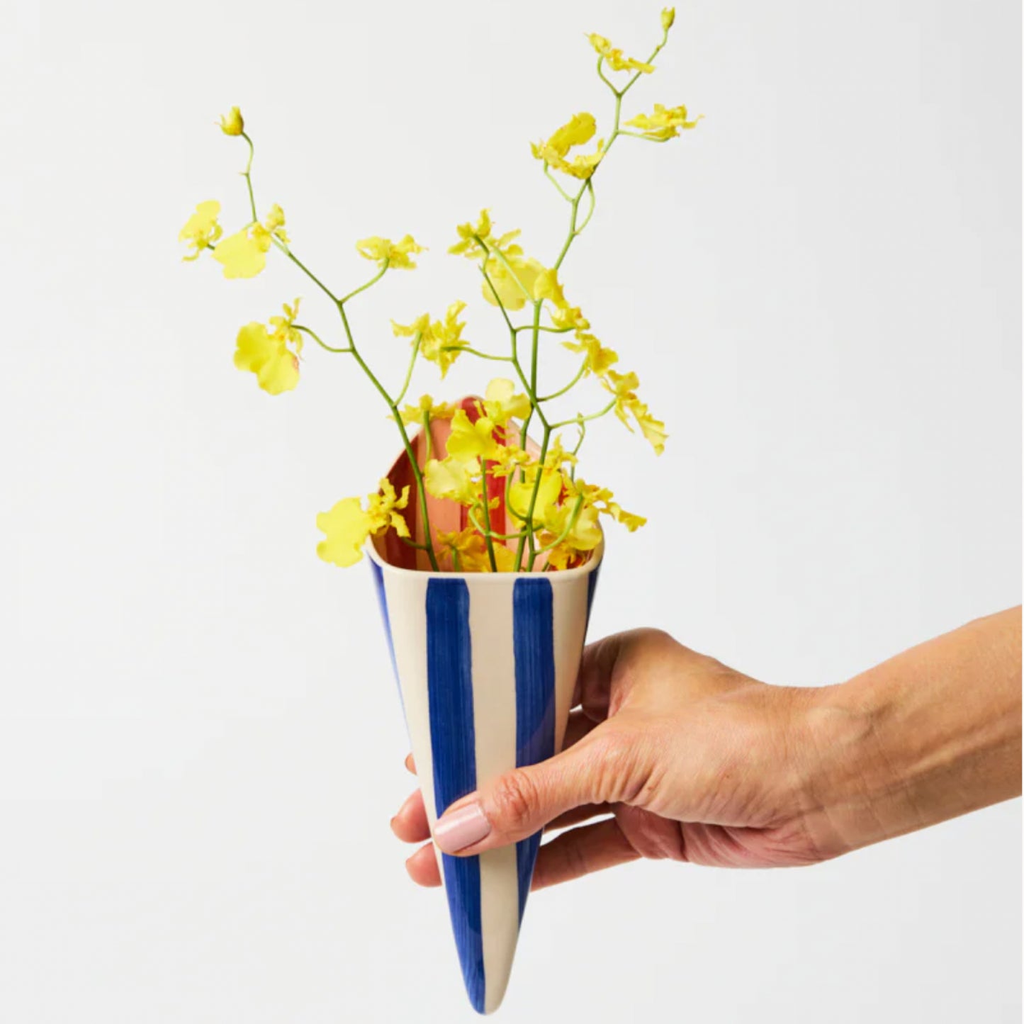 Folly Wall Vase - Blue Stripe
