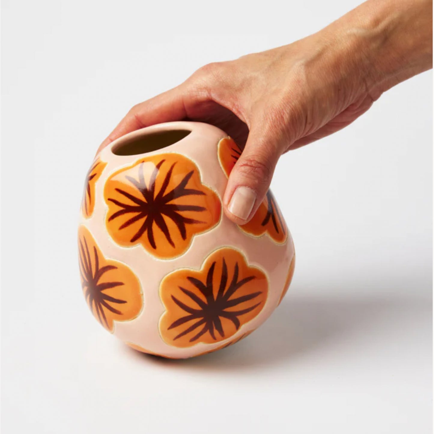 Pollen Burnt Hibiscus Vase