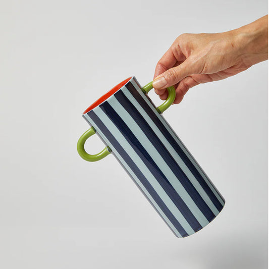 Griffe Blue Stripe Tall Vase