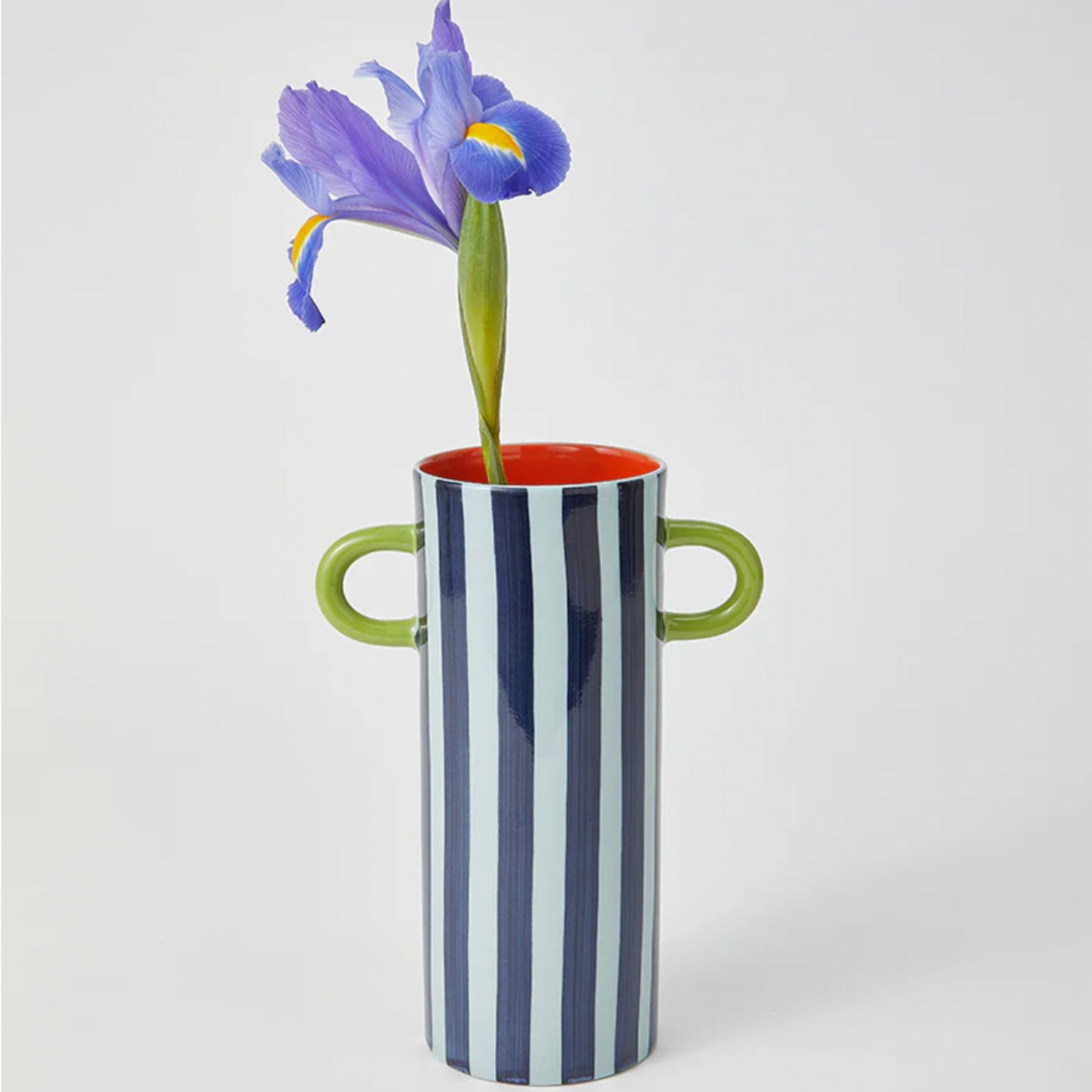 Griffe Blue Stripe Tall Vase