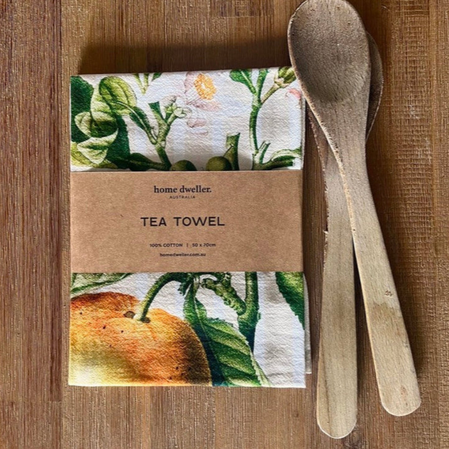 Orange Tree Art Tea Towel