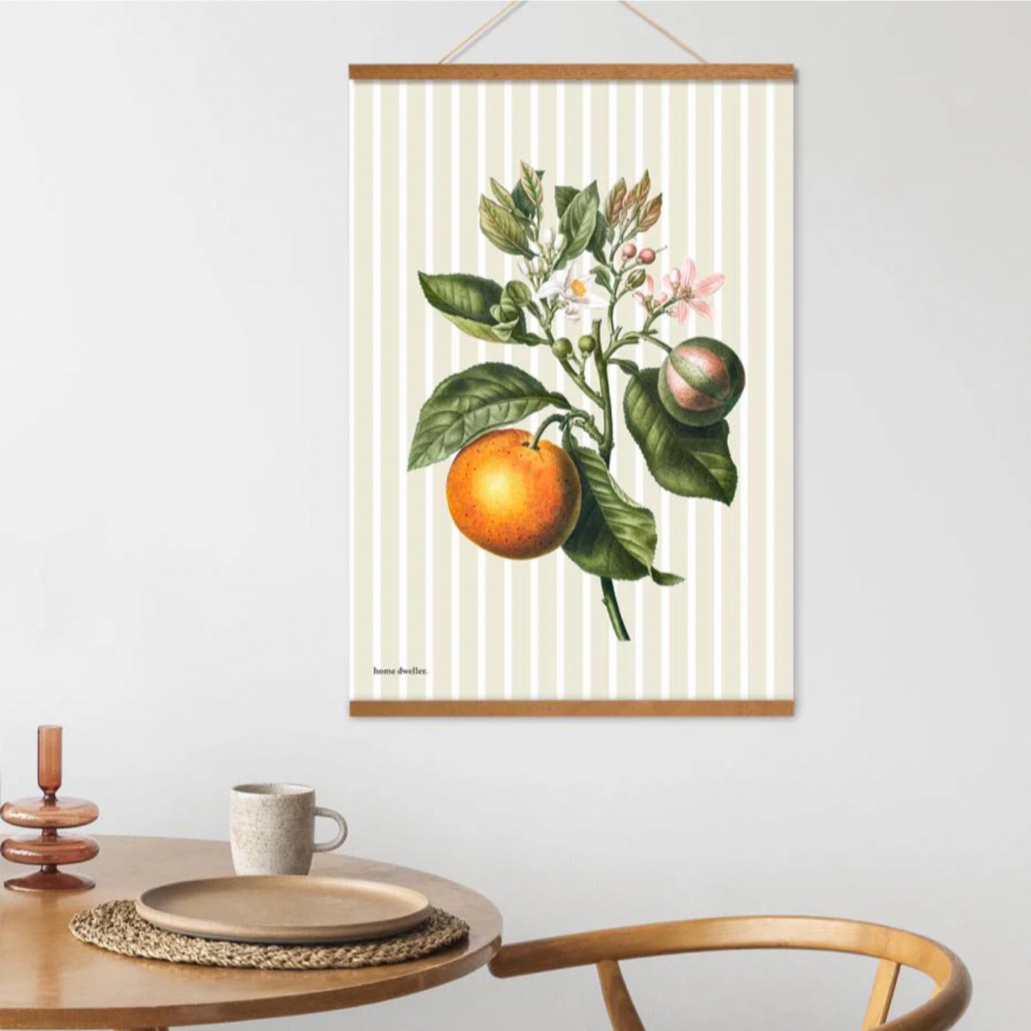 Orange Tree Art Tea Towel