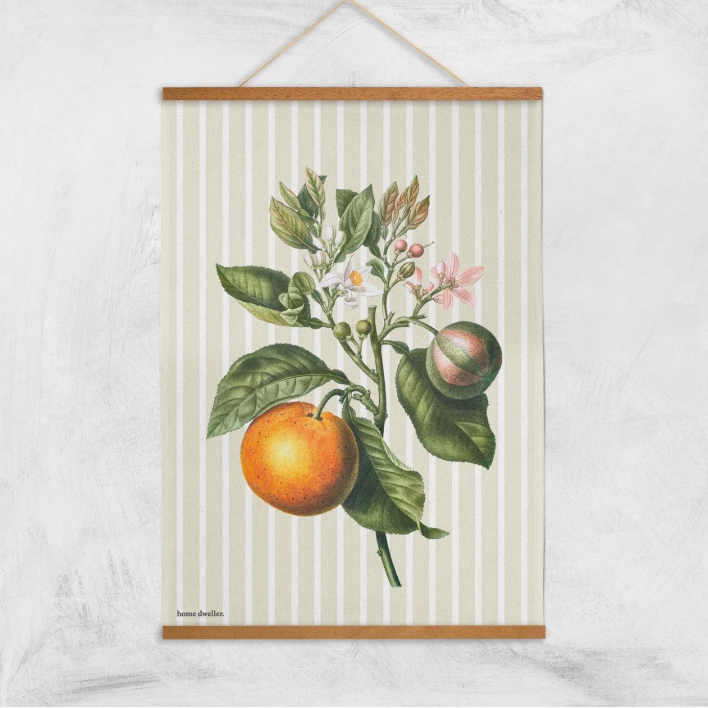 Orange Tree Art Tea Towel