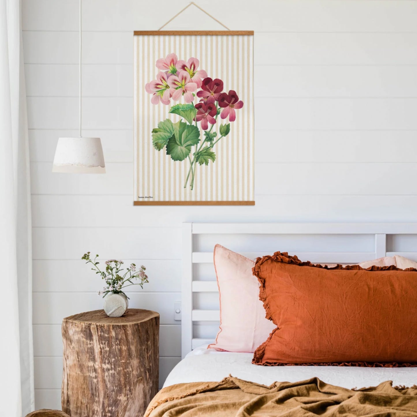 Geranium Art Tea Towel