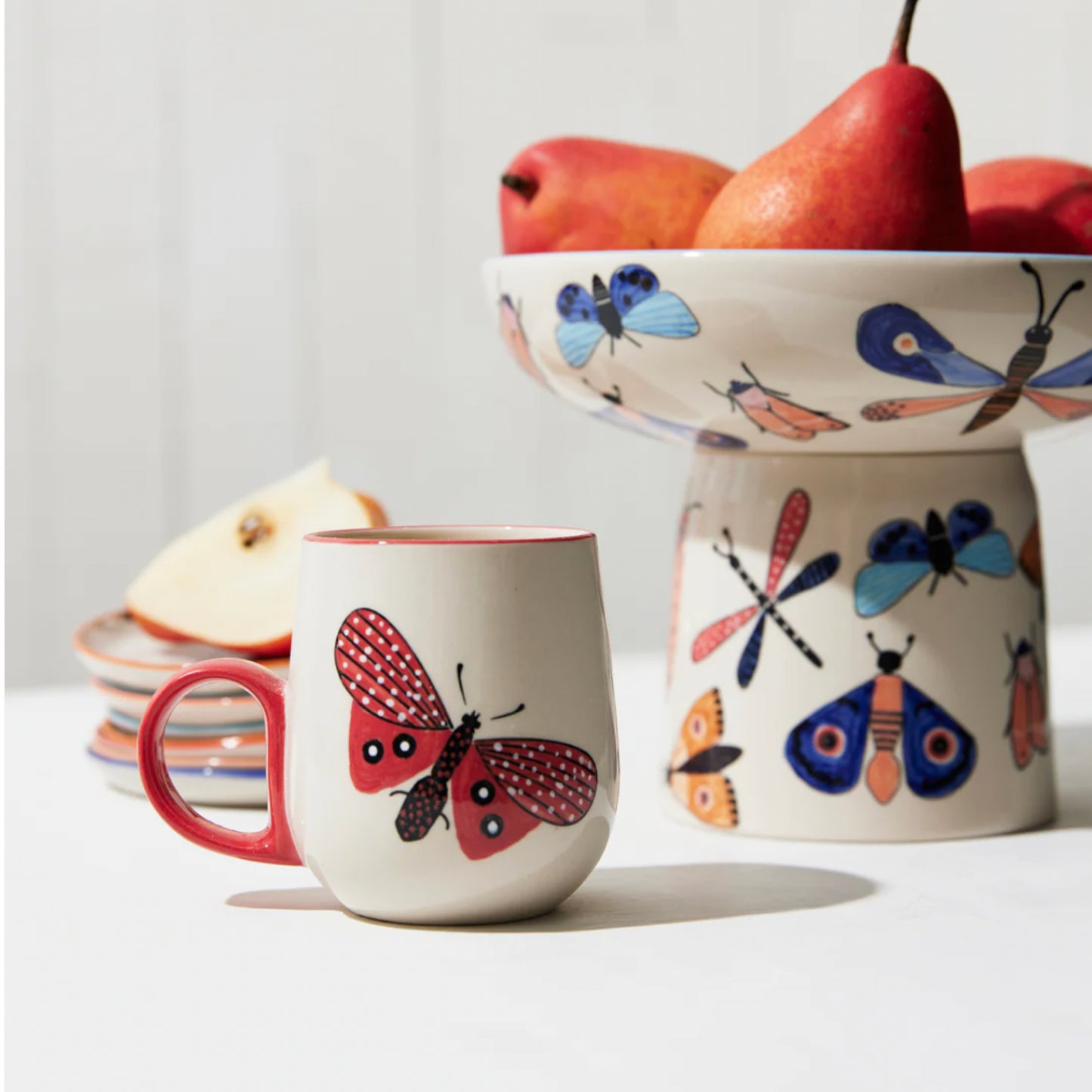 Moth Party Footed Bowl