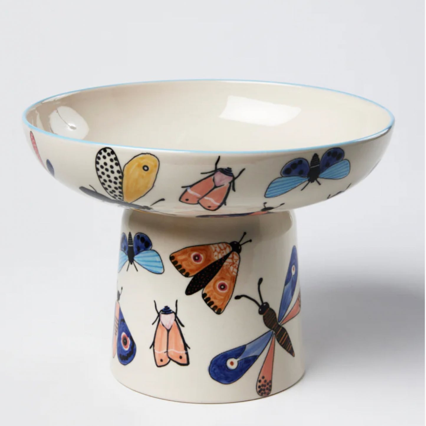 Moth Party Footed Bowl