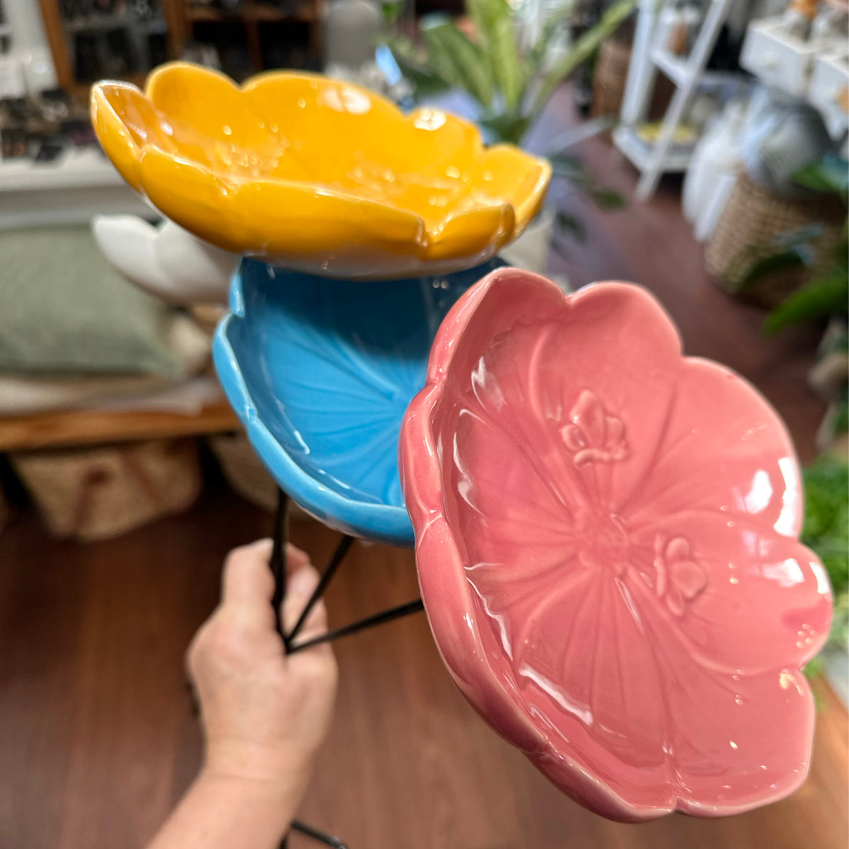 Flower Bird/Bee Bath Stakes
