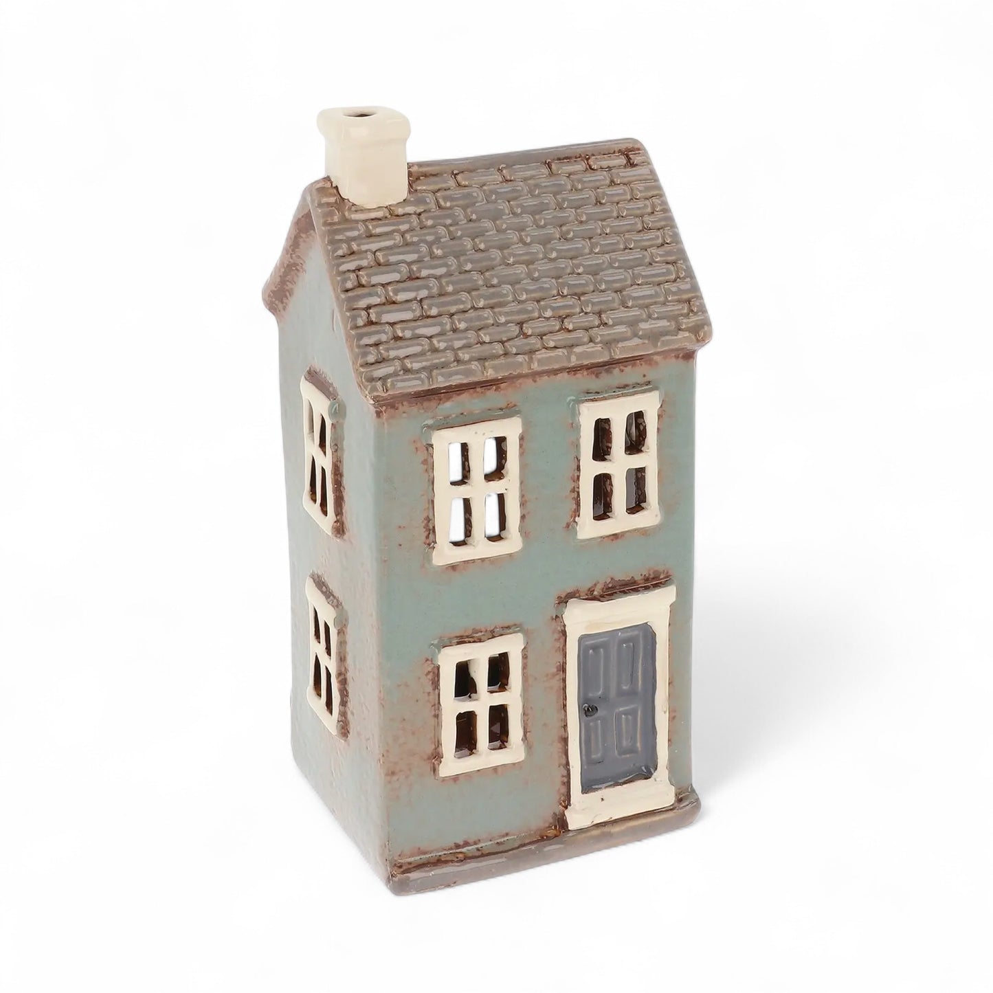 Tiled Grey House Tealight