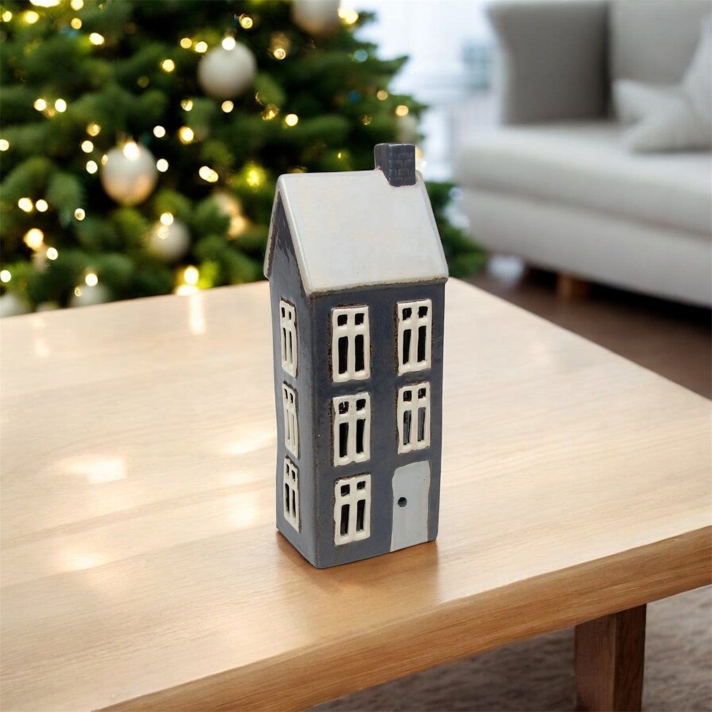 Slate Blue House Tealight