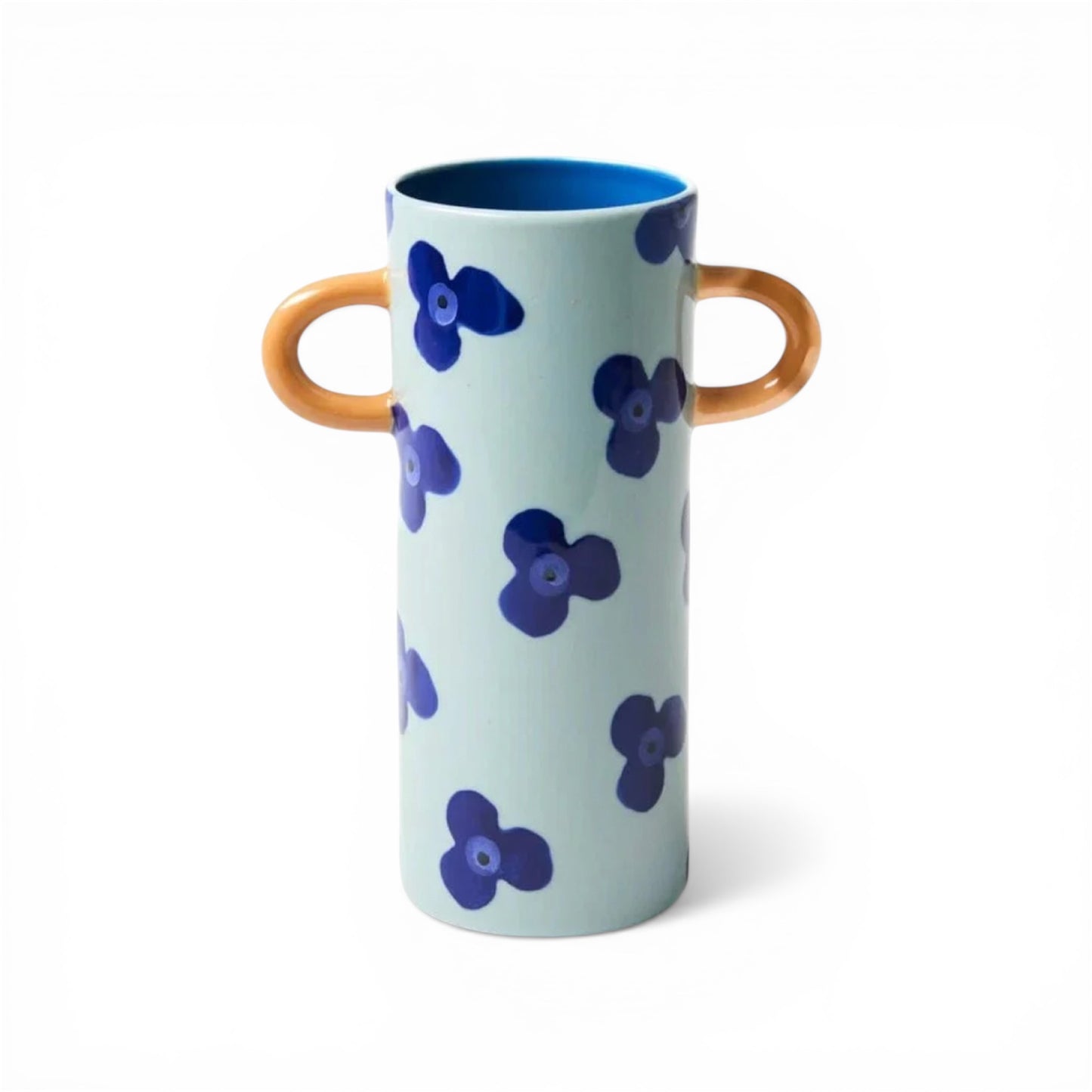 Griffe Navy Sky Floral Bud Vase