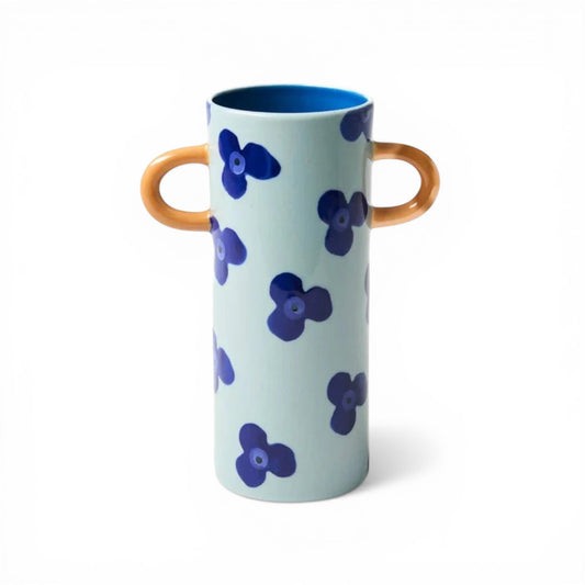 Griffe Navy Sky Floral Bud Vase