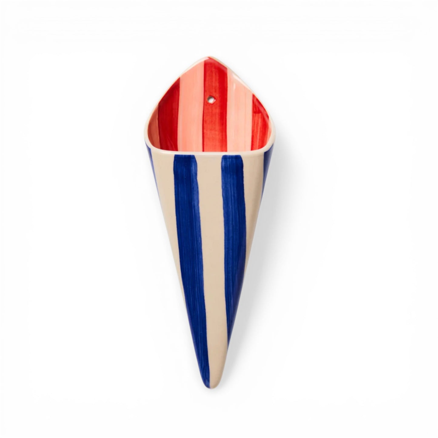 Folly Wall Vase - Blue Stripe